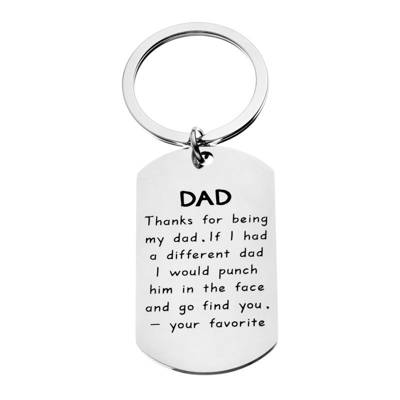 Thanks for Being My Dad Keychain